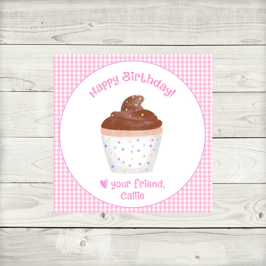 Birthday Tags, Cupcake