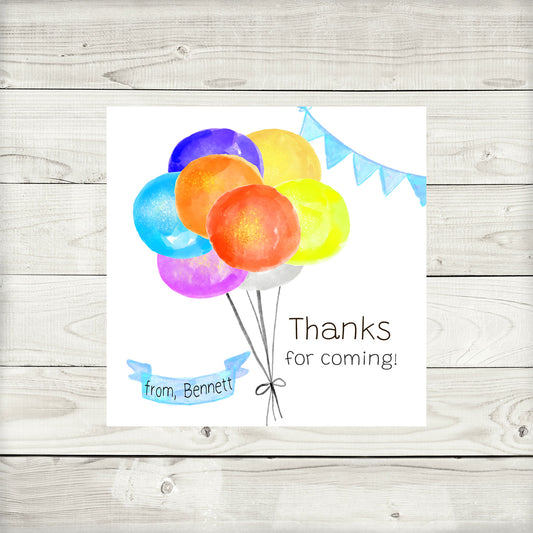 Party Favor Tags, Balloons