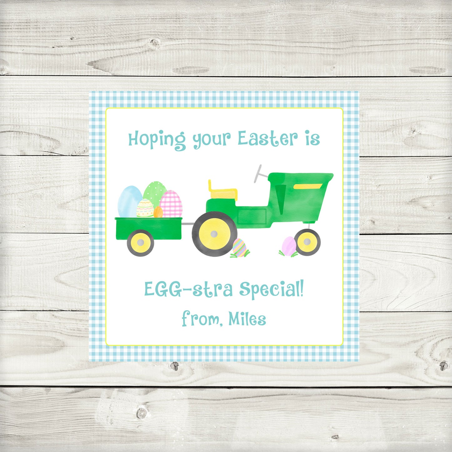 Easter Tractor Tags