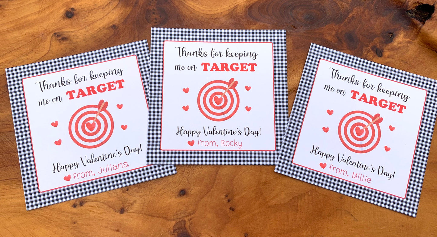 Valentine Tags for Teachers, Target