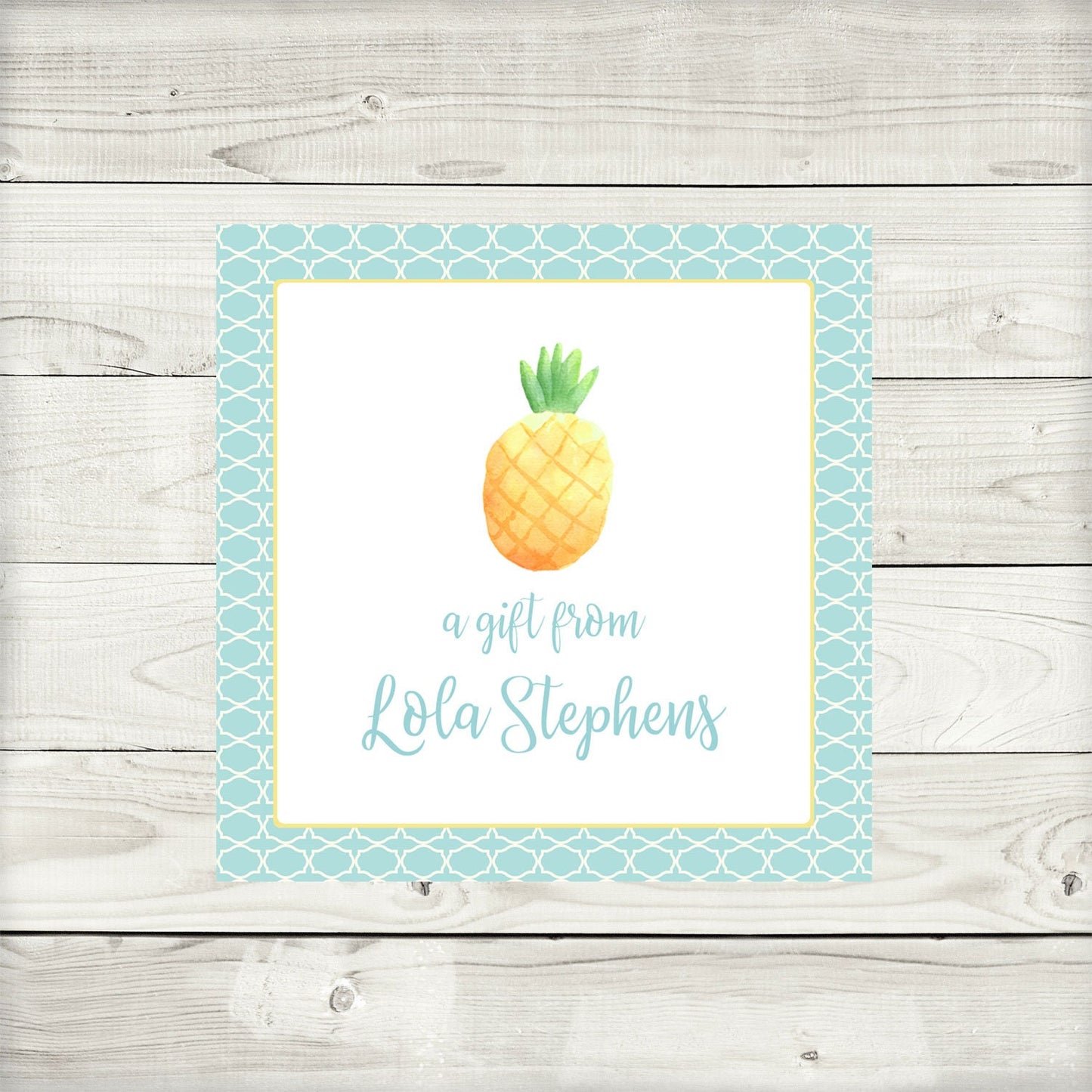 Gift Enclosure Cards, Pineapple, Printed and Digital Options