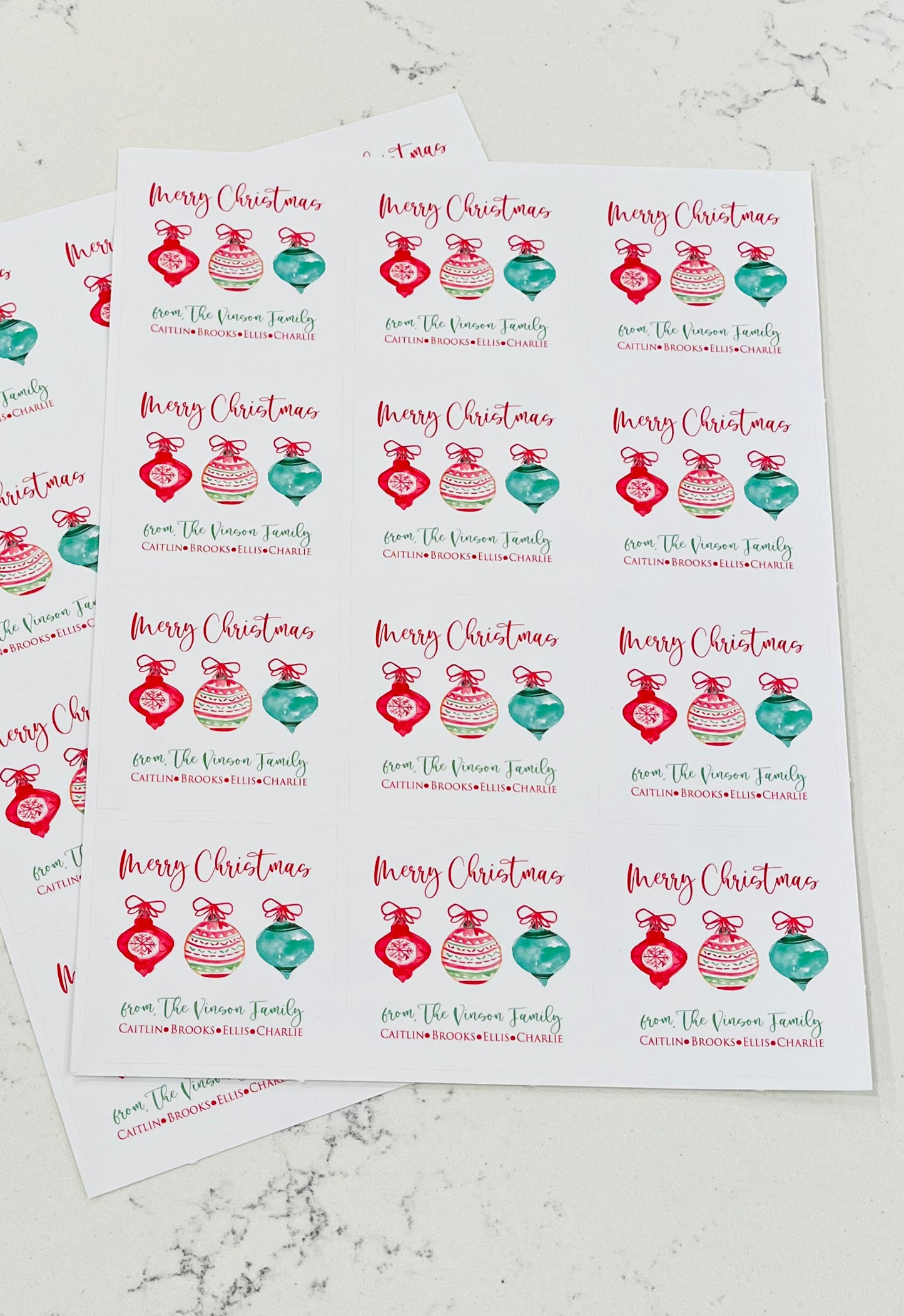 Gift Tags & Stickers, Ornaments
