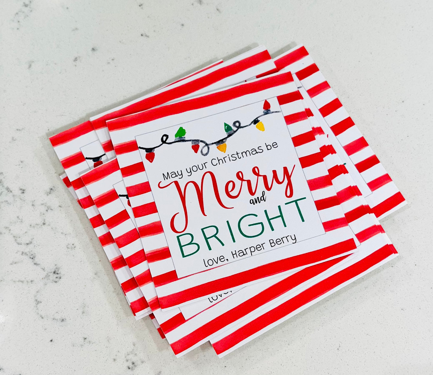 Gift Tags & Stickers, Merry and Bright