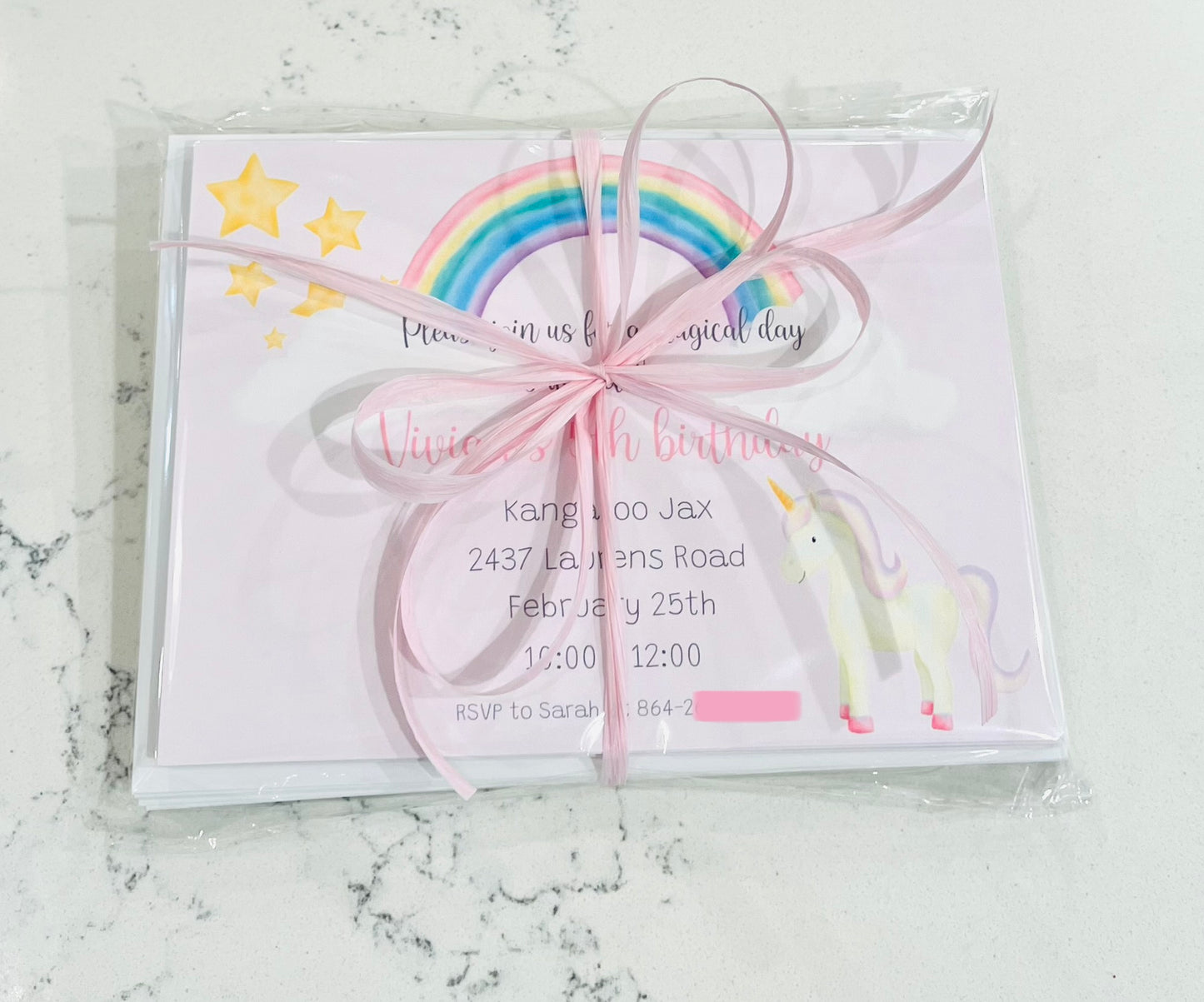 Birthday Invitations, Unicorns