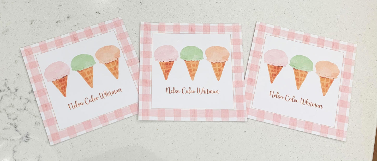 Enclosure Cards, Ice Cream