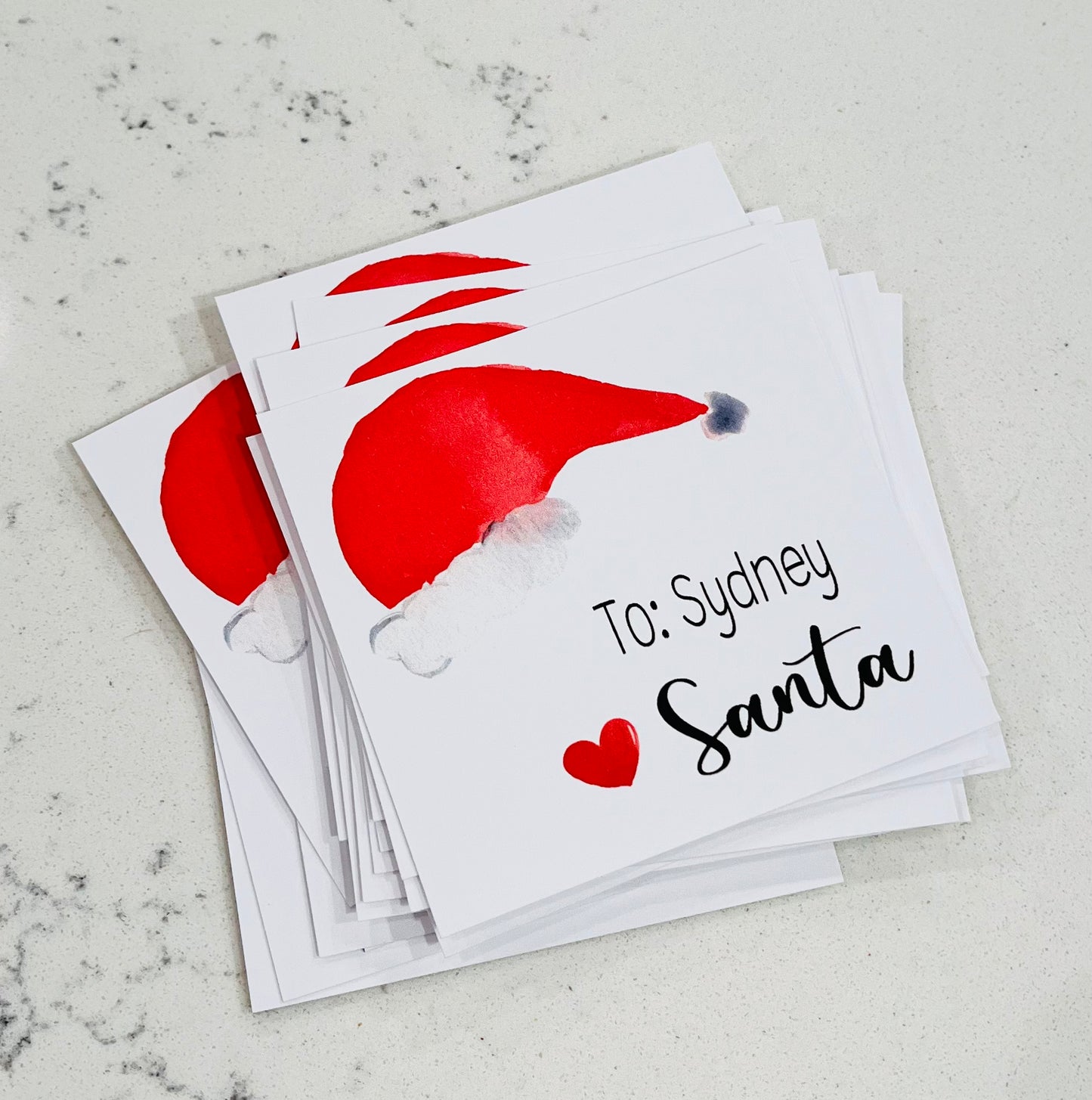 Gift Tags & Stickers, Santa hat