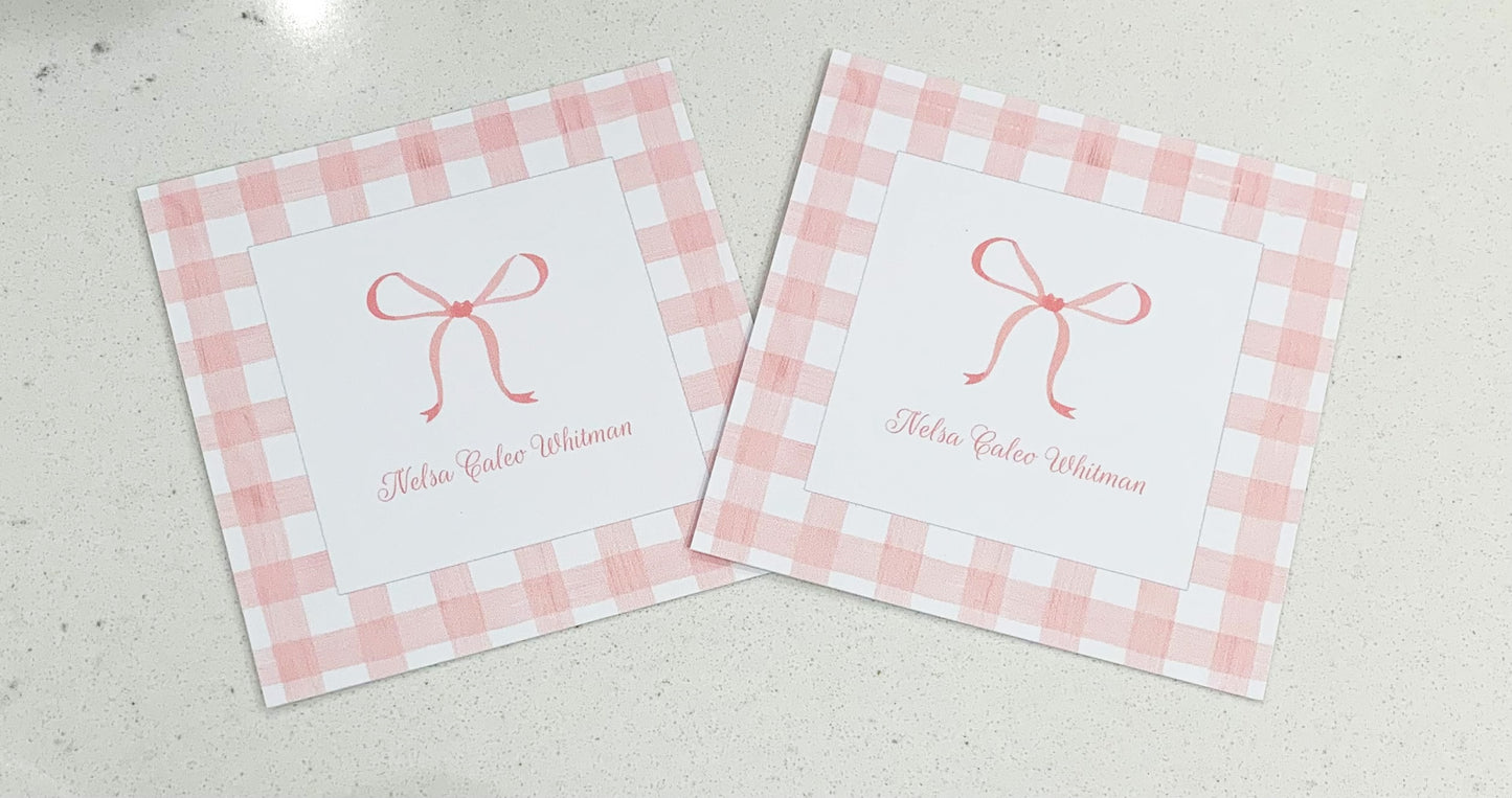 Enclosure Cards, Pink Bow